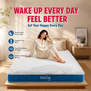 Colchón UniZip ofrece un soporte cómodo, una firmeza flexible a elegir y un práctico acceso con cremallera para hogares, hoteles y compras en línea. - Product Image 3