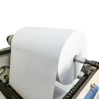 Papel de Transferencia Térmica Mate de 70g, Adhesivo Termofusible Permanente, Material de Rollo Jumbo de Glassine Amarillo de 60g