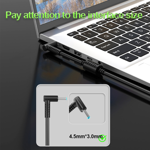 เครื่องชาร์จแล็ปท็อปที่ผ่านการรับรอง CE <span class=keywords><strong>65W</strong></span> 19.5V 3.33A 4.5*3.0mm ปลายสีน้ำเงินเครื่องชาร์จอะแดปเตอร์ AC สำหรับแล็ปท็อปสำหรับ <span class=keywords><strong>HP</strong></span> Pavilion - Product Image 2