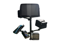Terminal de point de vente (TPV) pour PC de vente au détail avec double écran, écran tactile capacitif de 15 pouces, écran de 11,6 pouces et imprimante 80 mm intégrée