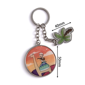 Customized Creative Design Souvenir Gift Hard Enamel Coconut <b>Tree</b> Metal Keychain With Pendant - Product Image 6