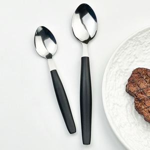 Ensemble de couverts minimalistes en acier inoxydable de haute qualité pour mariage et hôtel, 4 pièces, avec manche en acrylique, cuillères, fourchettes - Product Image 5