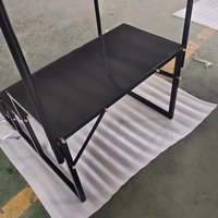 Support de fixation portable pour escalier de camping-car à 3 marches avec 2 mains courantes et plateau antidérapant