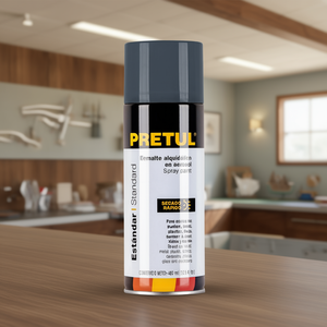 Peinture en aérosol Pretul Primary Gray 400 ml pour meubles, plastique, bateaux, revêtement acrylique liquide, séchage rapide, qualité standard - Product Image 2