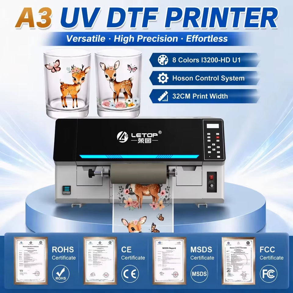 Factory Transfer LETOP Factory Single Head Roll to Roll UV Printing Machine Digital ...