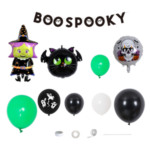 Kit d'arche de ballons d'Halloween, ballons fantômes en aluminium, décoration de fête d'Halloween - Product Image 5