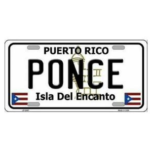 Placa de Matrícula Personalizada de Ponce, Puerto Rico, 6x12 Pulgadas, con su Texto, Logotipo o Imagen, Placa Decorativa Metálica para Auto o Camioneta, Venta al Por Mayor - Product Image 1
