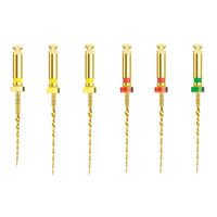 Limas Rotatorias Flexibles de Niti para Conductos Radiculares, Activadas por Calor, Doradas, Herramienta de Odontología