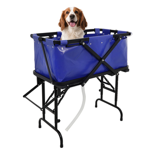 Bañera Plegable Ecológica de PVC y Poliéster para Mascotas, Productos de Limpieza y Aseo, Champús para Perros para una Higiene Óptima en el Baño - Product Image 2