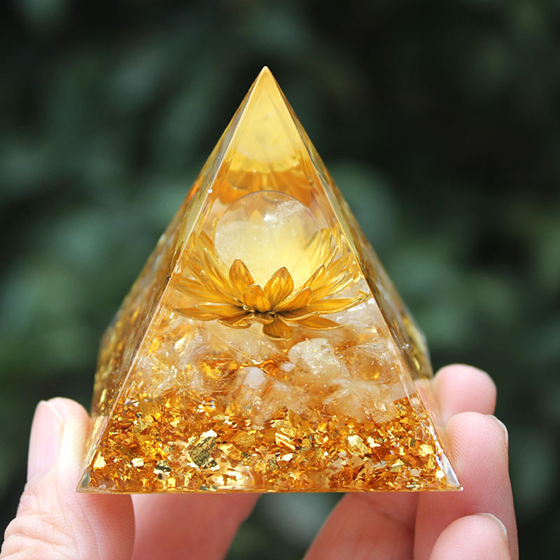 Loto de Cristal Amarillo 5cm