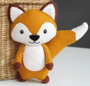 ตุ๊กตาสัตว์ป่าทำจากผ้าสักหลาด กระรอก แรคคูน สุนัขจิ้งจอก สกุน หมี กวาง หนูแฮมสเตอร์ กระต่าย บีเวอร์ ตุ๊กตาเย็บติดกัน - Product Image 4