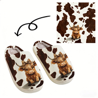 Chaussons personnalisés à la mode, imprimés animaux personnalisables, logo, doublure en peluche, légers, toutes saisons, chaussures d'intérieur confortables