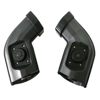 Cámara de Visión Lateral, Cámara de Punto Ciego para Espejo Retrovisor Lateral, 1080P AHD IP68, Impermeable, Visión Nocturna IR, Gran Angular, para Camiones, Autobuses y Vehículos