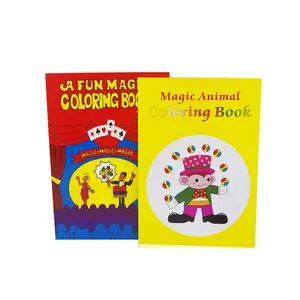 Truco de magia de escenario Libro para colorear de tamaño mediano Trucos de magia Libro de dibujos animados Accesorios para trucos de magia para niños