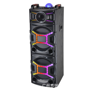 <b>Bluetooth</b> Speaker With Dual 12 Inch Speakers <b>Wireless</b> <b>Microphone</b> Portable For Square Dancing TF Card Slot USB Rechargeable - Product Image 2