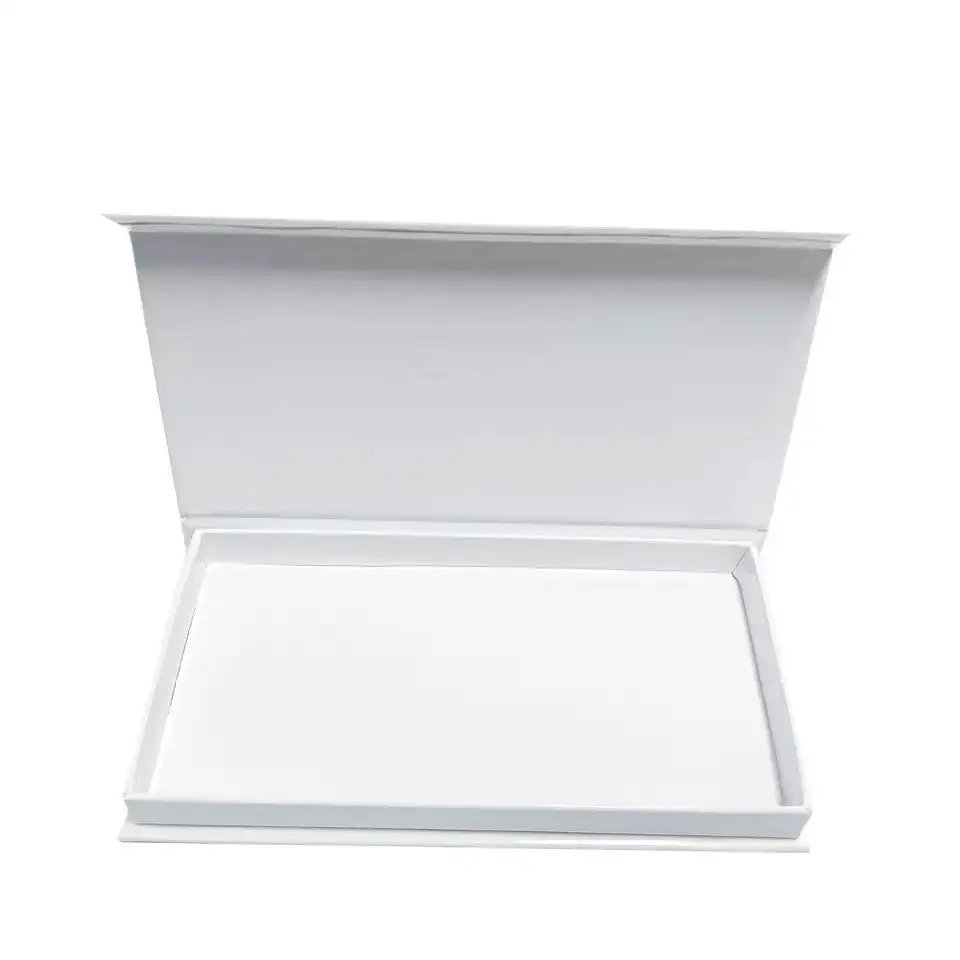 סיטונאי באיכות גבוהה צבע לבן מודפס מותאם אישית לוגו קרטון קופסא הפוך מגנטי מחיר בתפזורת