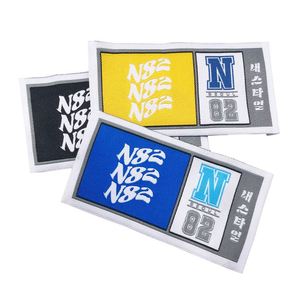 Customized Logo End Fold Woven Tag Private <b>Name</b> Sew on Woven Garment <b>Label</b> - Product Image 1