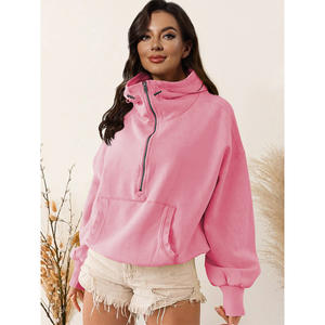 Новая женская толстовка-худи: модная уличная одежда, пуловер на молнии с капюшоном на шнурке, спортивная куртка с длинным рукавом - Product Image 6