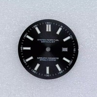 Montre pour femme Datebook Double Nail 24,5 mm compatible avec le mouvement NH05, luminescente dans le noir