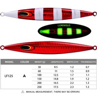 NOUVEAU MAJOR Leurre de pêche au jig lent lumineux 30g-250g pour eau salée avec yeux 3D