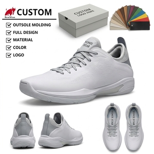 Zapatillas Deportivas de <span class=keywords><strong>Tenis</strong></span> y Pickleball para <span class=keywords><strong>Hombre</strong></span>, Ligeras, Transpirables, Color Blanco Gris Claro, Personalizadas al por Mayor - Product Image 1