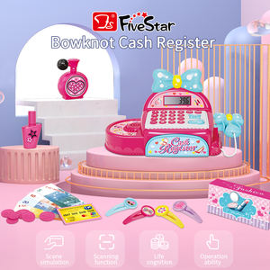 FiveStar Jouets éducatifs pour enfants Jeu de rôle Caissier avec accessoires de mathématiques et de maquillage Comptoir de <span class=keywords><strong>caisse</strong></span> en plastique - Product Image 2
