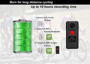 Nouvelle caméra de recul 4K pour vélo avec feu arrière, batterie 7000 mAh et télécommande, compatible avec support GoPro pour le cyclisme - Product Image 5