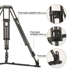Trépied professionnel robuste <span class=keywords><strong>en</strong></span> fibre de <span class=keywords><strong>carbone</strong></span> pour appareil <span class=keywords><strong>photo</strong></span> et caméra DV avec tête à amortissement fluide – Accessoires <span class=keywords><strong>photo</strong></span> – Meilleure vente - Product Image 1