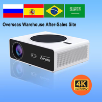 Proyector LED 4K 28000 Lúmenes MOQ Bajo Everycom Q10W Max Mejor Proyector de Vídeo Inteligente Android 12 Full HD 1080P HD 4K para Cine en Casa