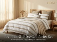 HONI Private Label Season Piece Couvre-lit Réversible Hypoallergénique Respirant Rafraîchissant Certifié OEKO-TEX Global Source