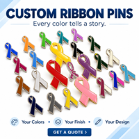 Broches personnalisées en émail en forme de cœur avec ruban, badges de sensibilisation au cancer du sein, broches métalliques, vente en gros, récompenses personnalisées pour événements de collectes de fonds