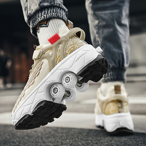 Nouveaux patins à roulettes déformables 2-en-1 pour sports de plein air avec <span class=keywords><strong>4</strong></span> <span class=keywords><strong>roues</strong></span> rétractables pour adultes et adolescents - Product Image 2