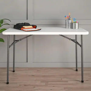 <span class=keywords><strong>Table</strong></span> pliable en plastique avec hauteur réglable - Bureau portable intérieur/extérieur pour la maison, le bureau et les pique-niques - Product Image 2