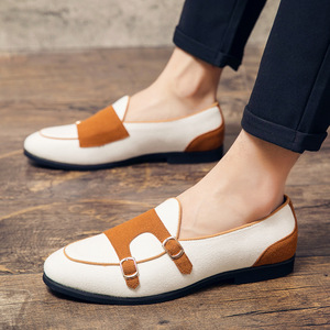 Nouvelles Chaussures en Cuir pour Hommes 2026 – Style Britannique Décontracté Toutes Saisons, Grande Taille, Tendance Color-Block, Polyvalentes - Product Image 1