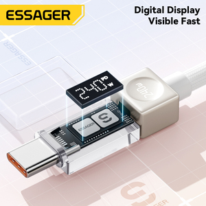 Essager ES-X76 1m 2M pd3.1 240 W đ<span class=keywords><strong>i</strong></span>ện thoạ<span class=keywords><strong>i</strong></span> di động sạc 240 Watt Loạ<span class=keywords><strong>i</strong></span> C Cáp sạc nhanh vớ<span class=keywords><strong>i</strong></span> hộp cho iPhone - Product Image 3