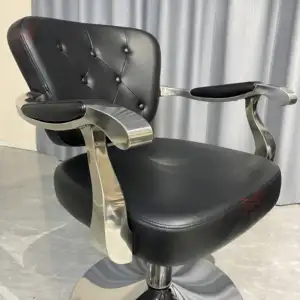 Cadeira de barbeiro portátil estilo moderno cadeira de salão de cabeleireiro ajustável barbeiro