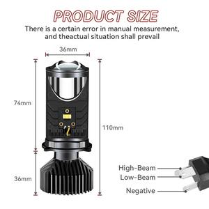 H4 9003 HB2 LED faro lampada Kit con Mini proiettore lente ventola di raffreddamento 20000LM Automobile Hi/Lo fascio lampadina 12V 6500K bianco Y6 - Product Image 2