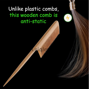 Peine <span class=keywords><strong>de</strong></span> <span class=keywords><strong>Madera</strong></span> con Logotipo Personalizado, Peine <span class=keywords><strong>de</strong></span> Bambú Ecológico para Desenredar el Cabello, Peines <span class=keywords><strong>de</strong></span> Cola <span class=keywords><strong>de</strong></span> Rata con Púa para Estilistas, Herramientas <span class=keywords><strong>de</strong></span> Peluquería - Product Image 6