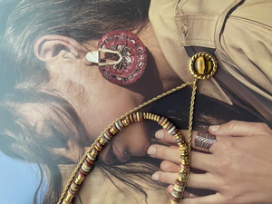 Pháp thanh lịch Tiger của mắt Vòng cổ lãng mạn mạ vàng hợp kim bóng với ngọc trai và Zircon cho bên áo len chuỗi - Product Image 6