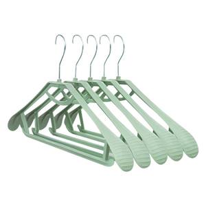 ไม้แขวนเสื้อผ้ากำมะหยี่แบบนอร์ดิก ทรงสี่เหลี่ยมผืนผ้า ป้องกันการลื่น พร้อมตะขอสแตนเลส สำหรับตู้เสื้อผ้า สีเขียวมิ้นท์ สีชมพู สีแอพริคอต สีฟ้า - Product Image 2