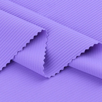 Tissu en nylon et élasthanne imperméable, respirant, extensible dans les quatre sens, tricot interlock côtelé à rayures pour T-shirts et maillots de bain, teint uni, OEM