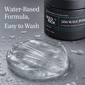 NIZORICK 150g Pomata per Onde 360 da Uomo, <span class=keywords><strong>Cera</strong></span> per Capelli a Base d'Acqua a Tenuta Forte, Lucidante, Private Label, <span class=keywords><strong>Cera</strong></span> Modellante per Capelli Effetto Onde - Product Image 3