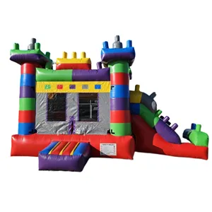 großhandel kommerzielle meistverkaufte artikel buntes tetris-springen aufblasbares hüpfhaus/hüpfburg für draußen gebrauchte kinder