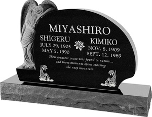 Saint Maria Carving Tombstone Upright Headstone Granite American Style Tombstone And Monument With Carvings And Sculpture - Product Image 2