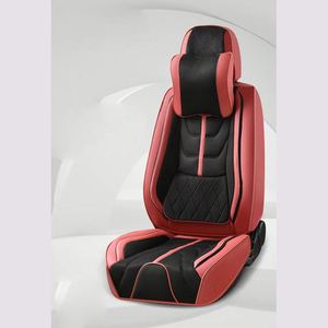 Housses de siège auto universelles en Alcantara de luxe, en cuir et coton, avec coussin en latex, protection premium pour sièges - Product Image 4