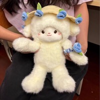 Peluche Lapin 28 cm Rembourrée Coton PP Brodé, Cadeau d'Anniversaire pour Machine à Pinces, Attraction Magnétique Mignonne