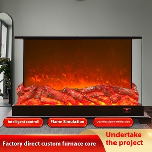 Stile europeo moderno <span class=keywords><strong>camino</strong></span> elettrico Freestanding con telecomando fiamma artificiale per uso Villa - Product Image 3