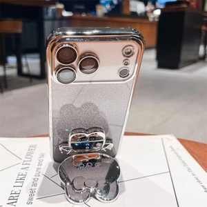 Cute Cat Electroplated Phone Case for iPhone 17 Pro MAX 16 15 14 13 Features Gradient Flash Powder All-Inclusive <b>Protector</b> <b>Cover</b> - Product Image 5