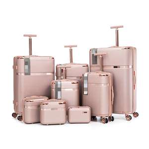 ชุดกระเป๋าเดินทางน้ำหนักเบาทำจากพลาสติก ABS 8ชิ้นสำหรับเดินทาง - Product Image 3