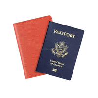 Couverture de passeport de luxe Logo personnalisé Passeport et porte-cartes en cuir Porte-passeport portefeuille